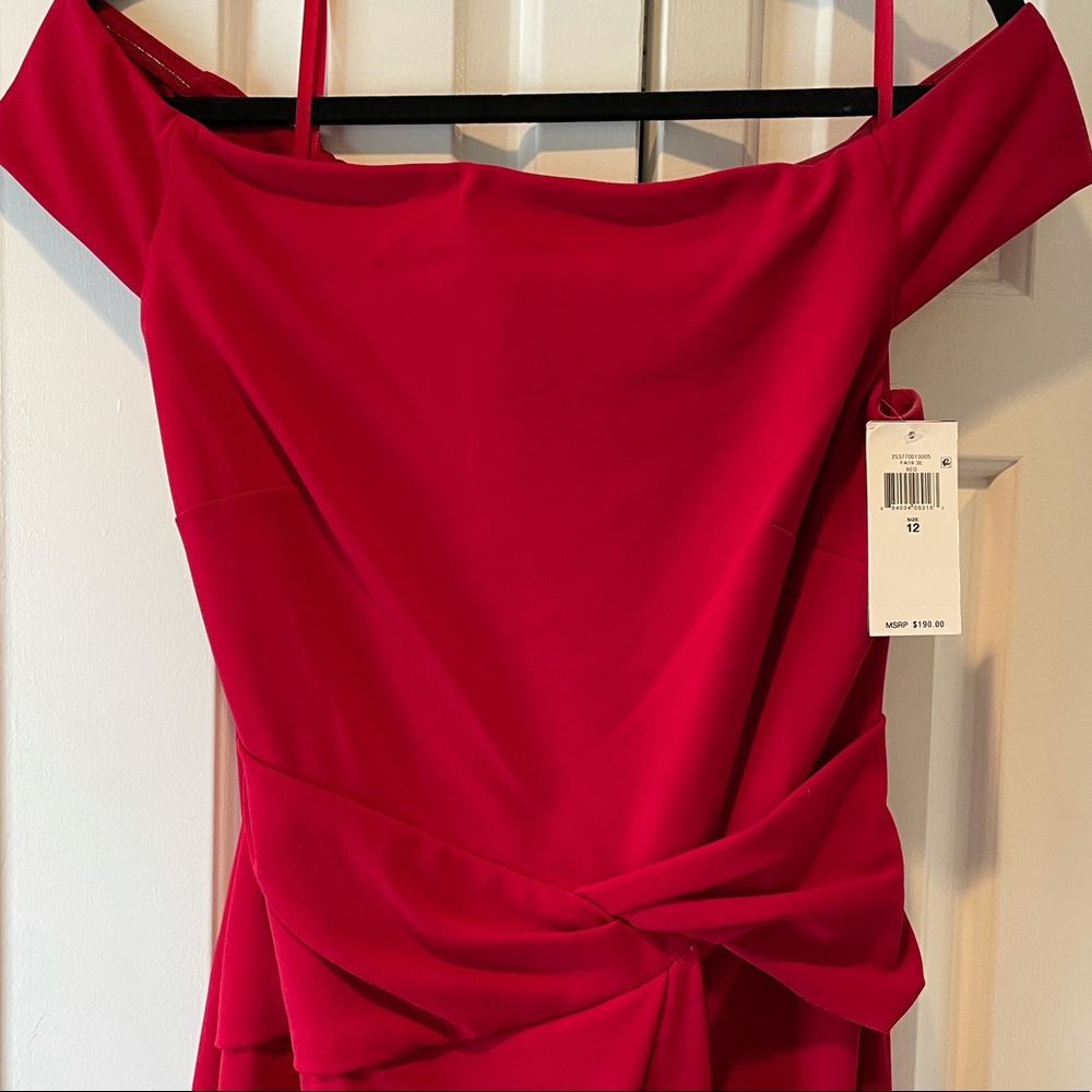 Ralph Lauren Red Off-the-Shoulder Dress - Size 12